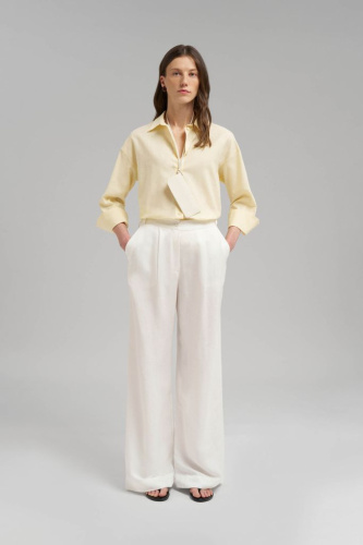 Брюки-палаццо изо льна и вискозы