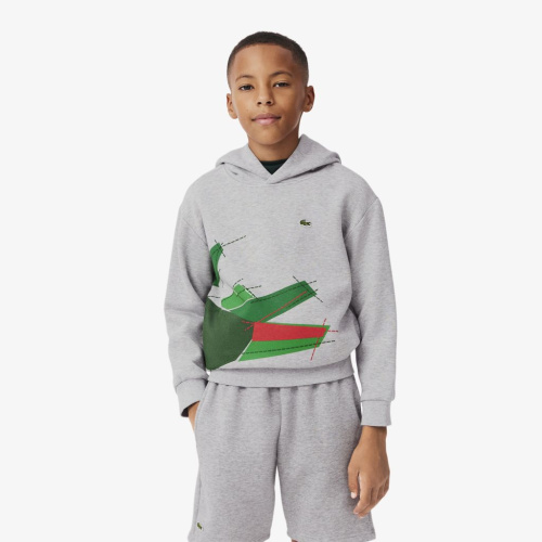 Детская флисовая толстовка Lacoste с капюшоном