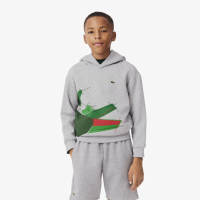 Детская флисовая толстовка Lacoste с капюшоном