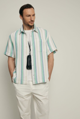 Рубашка с коротким рукавом из хлопка