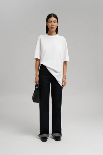 Футболка свободного кроя из джерси