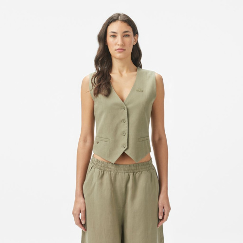 Женская облегающая блузка-жилетка Lacoste