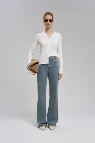 Легкий кардиган приталенного кроя с шерстью