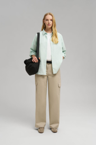 Рубашка из жатой ткани в клетку