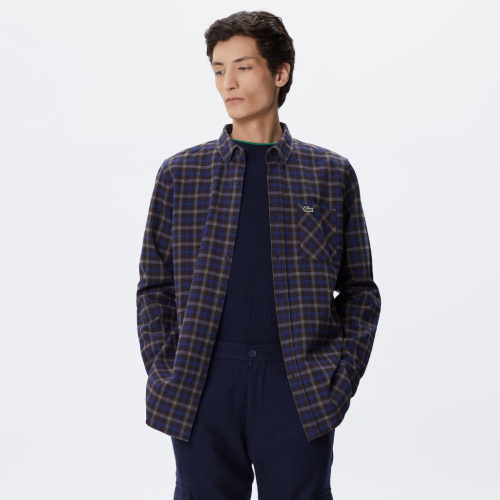 Мужская хлопковая рубашка Lacoste стандартного кроя