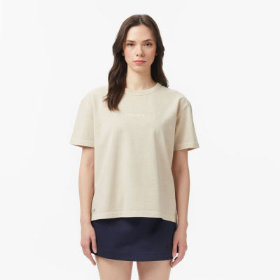 Женская хлопковая футболка Lacoste