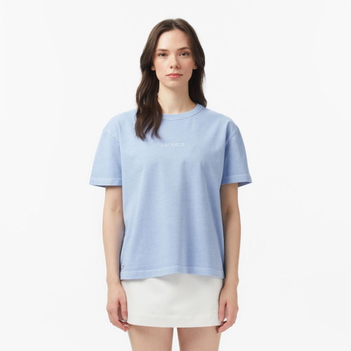Женская хлопковая футболка Lacoste