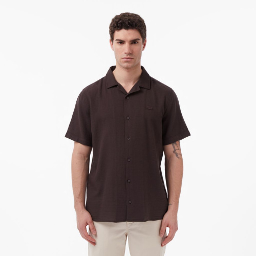 Мужская хлопковая рубашка Lacoste свободного кроя