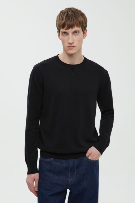 Базовый джемпер из хлопка прямого кроя