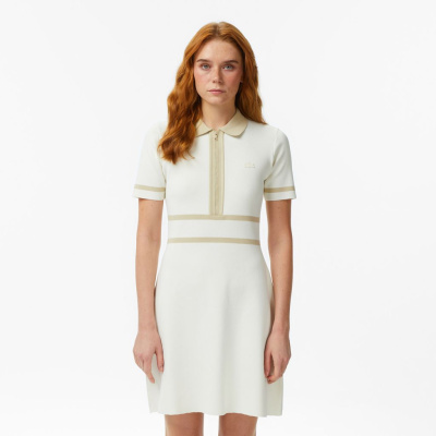 Женское платье Lacoste с короткими рукавами и молнией