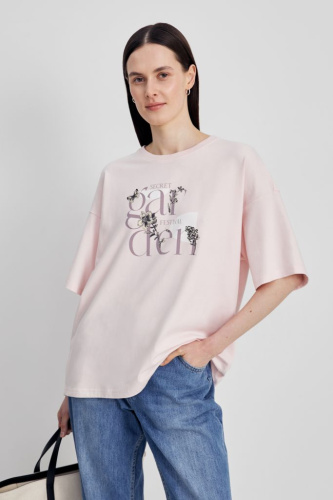 Свободная футболка с принтом