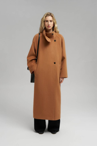 Пальто из шерсти и шелка