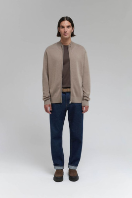 Кардиган с шерстью на молнии