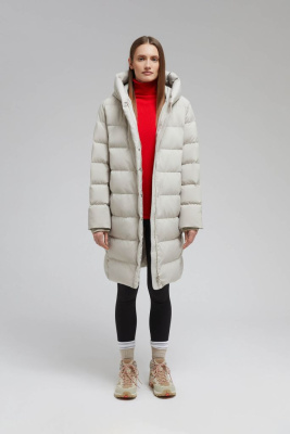 Длинный пуховик с натуральным пухом