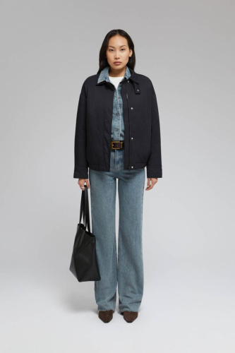 Утепленная куртка с отложным воротником