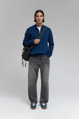 Кардиган с шерстью на молнии