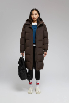 Длинный пуховик с натуральным пухом