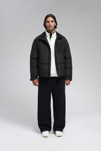 Стеганый пуховик с натуральным пухом