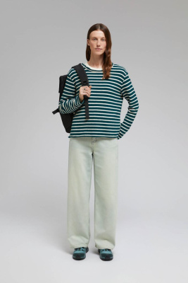 Лонгслив из хлопка в полоску