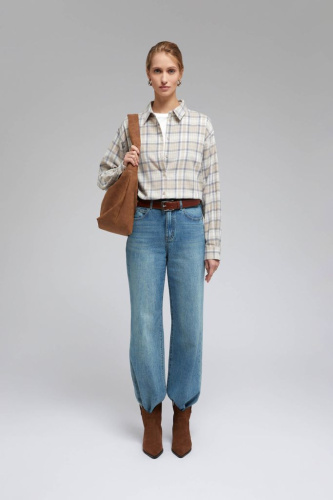 Рубашка из хлопковой фланели в клетку