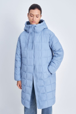 Пуховое пальто с капюшоном