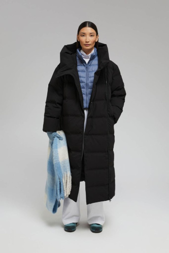 Длинный пуховик с натуральным пухом