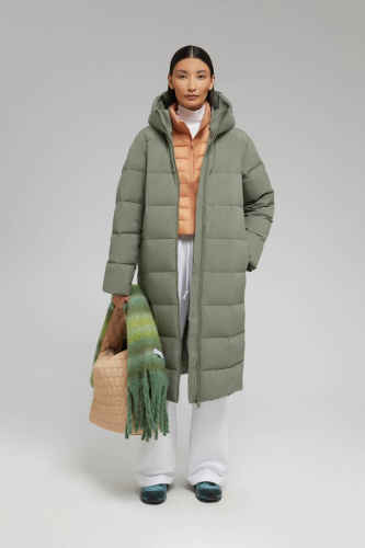 Длинный пуховик с натуральным пухом