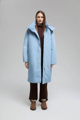 Пуховое пальто с переливающимся эффектом