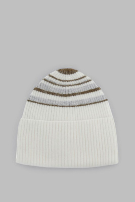 Шапка с отворотом тонкой пряжи