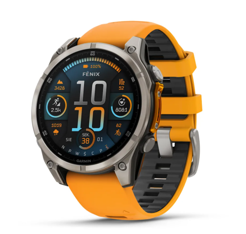 Смарт-часы Garmin Fenix 8 47mm Amoled Sapphire Titanium (Orange/Graphite) (010-02904-11)
