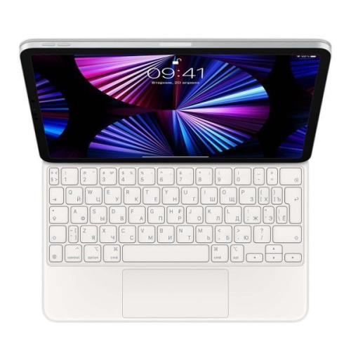 Apple Magic Keyboard с трекпадом для iPad Pro 11" (3-го и 4-го поколений) и iPad Air (4-го и 5-го поколений) русская раскладка (белый) (MJQJ3)