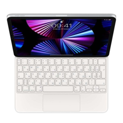 Apple Magic Keyboard с трекпадом для iPad Pro 11" (3-го и 4-го поколений) и iPad Air (4-го и 5-го поколений) русская раскладка (белый) (MJQJ3)