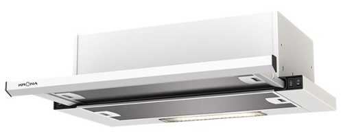 Телескопическая вытяжка KRONA Kamilla slim 600 white (2 мотора)