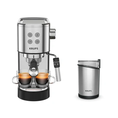 Рожковая кофеварка KRUPS XP444C10 с кофемолкой GX204D10