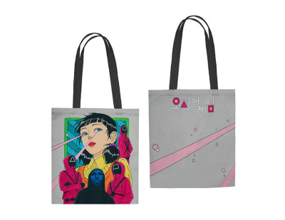 Сумка Игра в кальмара Маски и власть (шоппер)