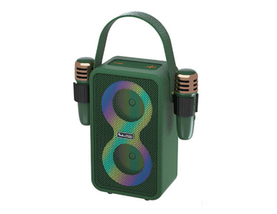 Портативная колонка с двумя микрофонами BukaTech Nika (зелёный)