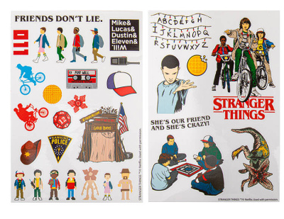 Стикеры Очень странные дела сезон 1 - набор из 32 шт (2 листа)