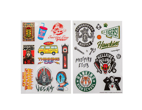 Стикеры Очень странные дела сезон 4 - набор из 25 шт (2 листа)