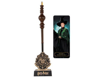 Ручка Гарри Поттер в виде палочки Минервы Макгонагалл (с подставкой и закладкой)