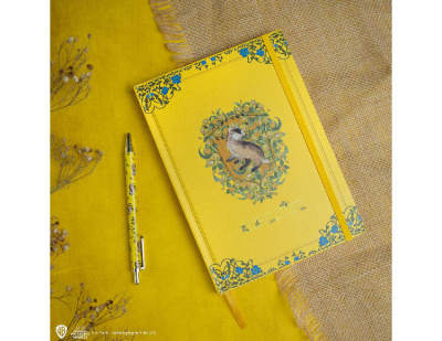 Блокнот и ручка Гарри Поттер Волшебный мир Пуффендуя