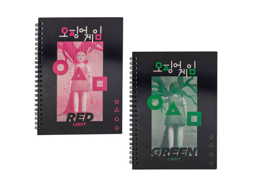 Блокнот Игра в кальмара Тише едешь, дальше будешь (на пружине)