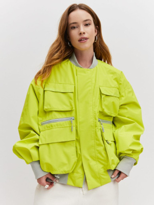 Бомбер WKS GULЯЙ U (Лимонный / Светло-серый)