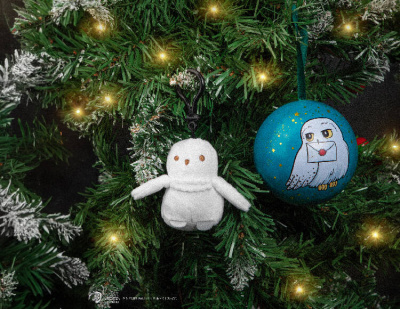 Новогодний подарок Гарри Поттер Сова Букля (шар с брелоком)