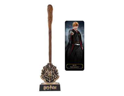 Ручка Гарри Поттер в виде палочки Рона Уизли (с подставкой и закладкой)