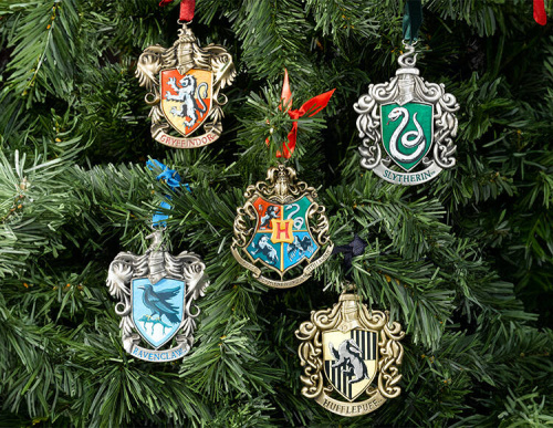 Украшения для ёлки Гарри Поттер Гербы Хогвартс - набор из 5 штук