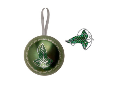 Новогодний подарок Властелин колец Лист Лориэна (шар с брошью)