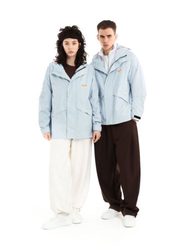 Куртка Номад U (Светло-голубой / Принт)