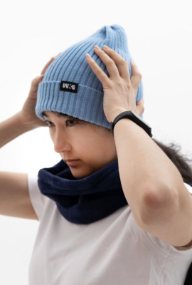 Шапка-бини Cuff Trend U (Голубой / Голубой)