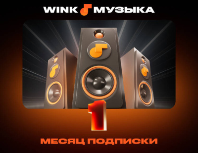 Подписка Wink Музыка на 1 месяц