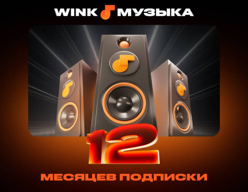 Подписка Wink Музыка на 12 месяцев